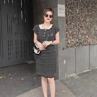 Váy kẻ 3 màu thêu thỏ