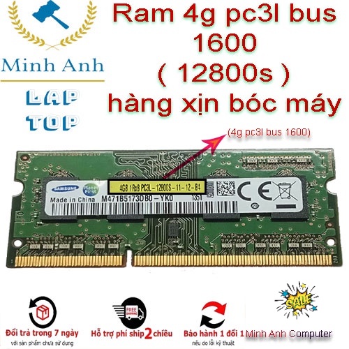 [FREESHIP] RAM Laptop 2G DDR3 cũ tháo máy Bus 1333 / Bus 10600s 8500s / (Ram Laptop PC3-2G cũ)
