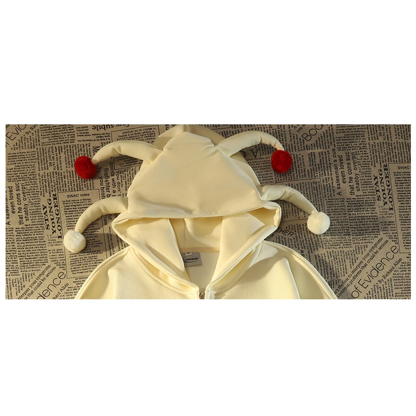 Áo Khoác Hoodie In Hình Chú Hề Tai Hề Phong Cách retro Mỹ Thời Trang Xuân Thu Cho Cặp Đôi