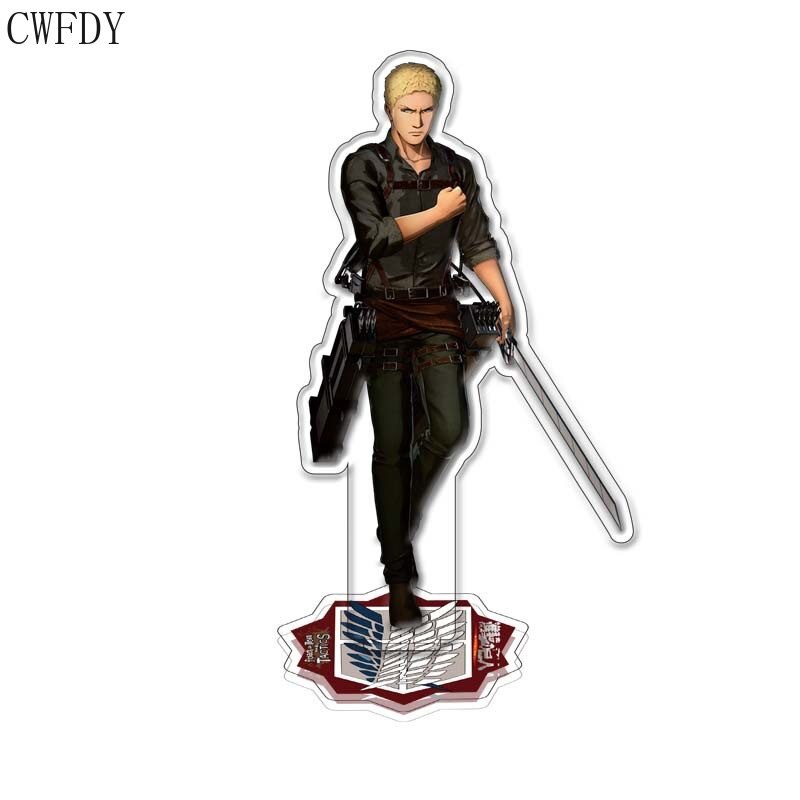 Mô hình Standee Anime Attack on Titan Acrylic Stand Eren Yerger Reiner Braun Figurines decor góc học tập để bàn 15cm