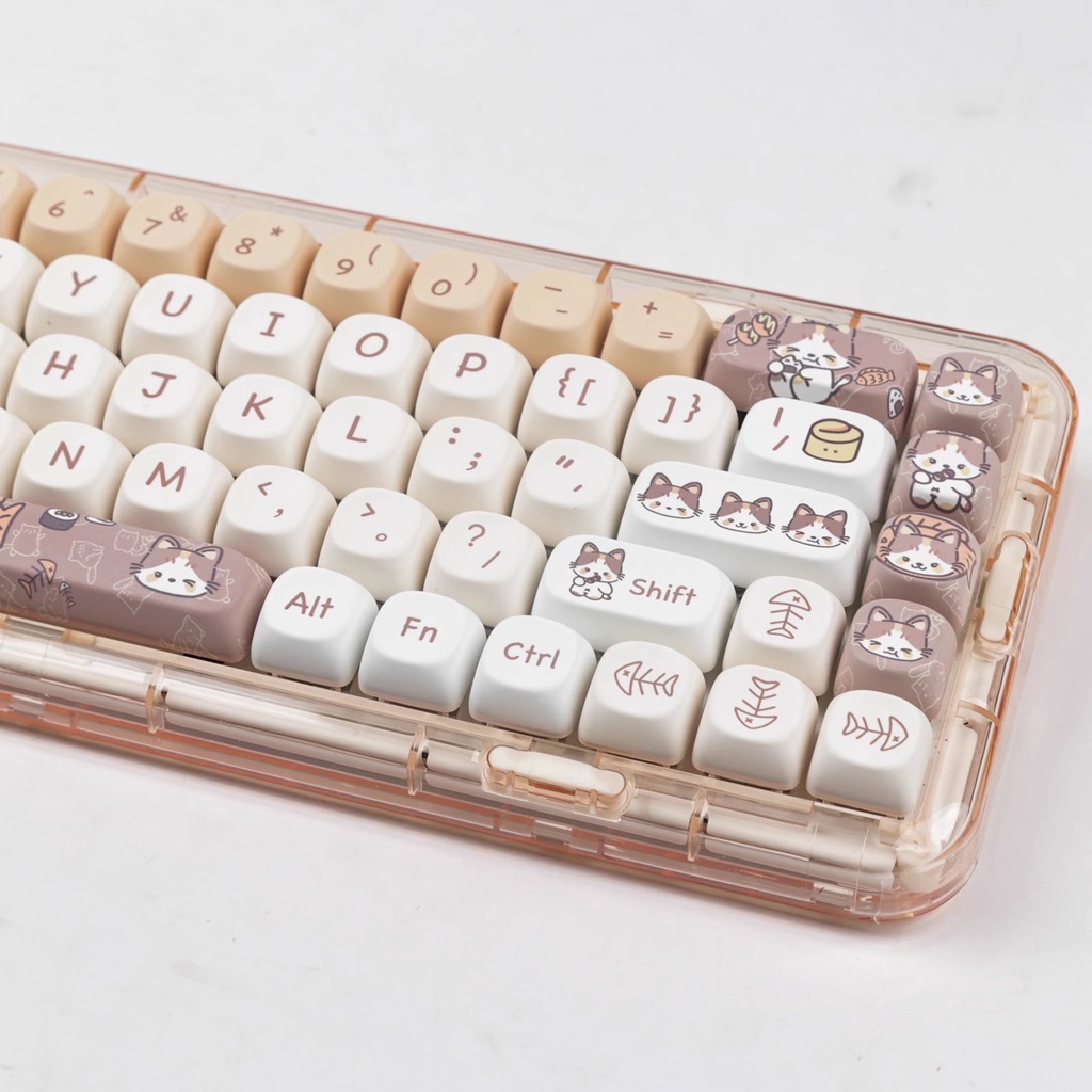Bộ Sản Phẩm Bàn Phím Cơ 142 Phím Hình Mèo