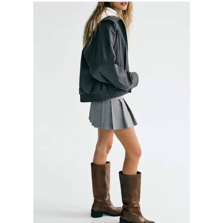 Zara Chân Váy mini Xếp Ly Lưng Vừa Thời Trang Mùa Thu 4391506 3067518