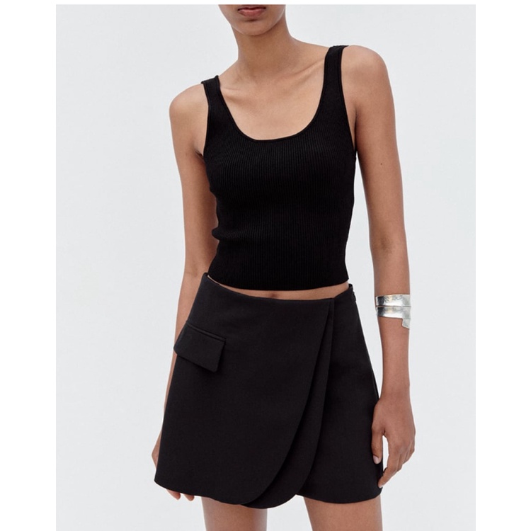 Zara Quần Short Lưng Cao Dáng Ôm Phong Cách Âu Mỹ Thời Trang Mùa Hè 233160888