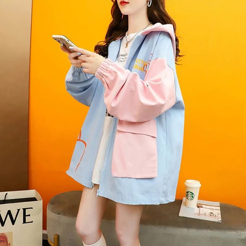 Áo sweatshirt Có Mũ Trùm Dáng Rộng plus size Cho Nữ c11859