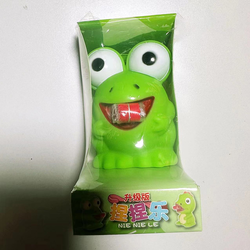 Đồ Chơi Bóp Giảm Căng Thẳng Hình Chú Ếch Khủng Long Bằng Tiếng Kêu Dễ Thương