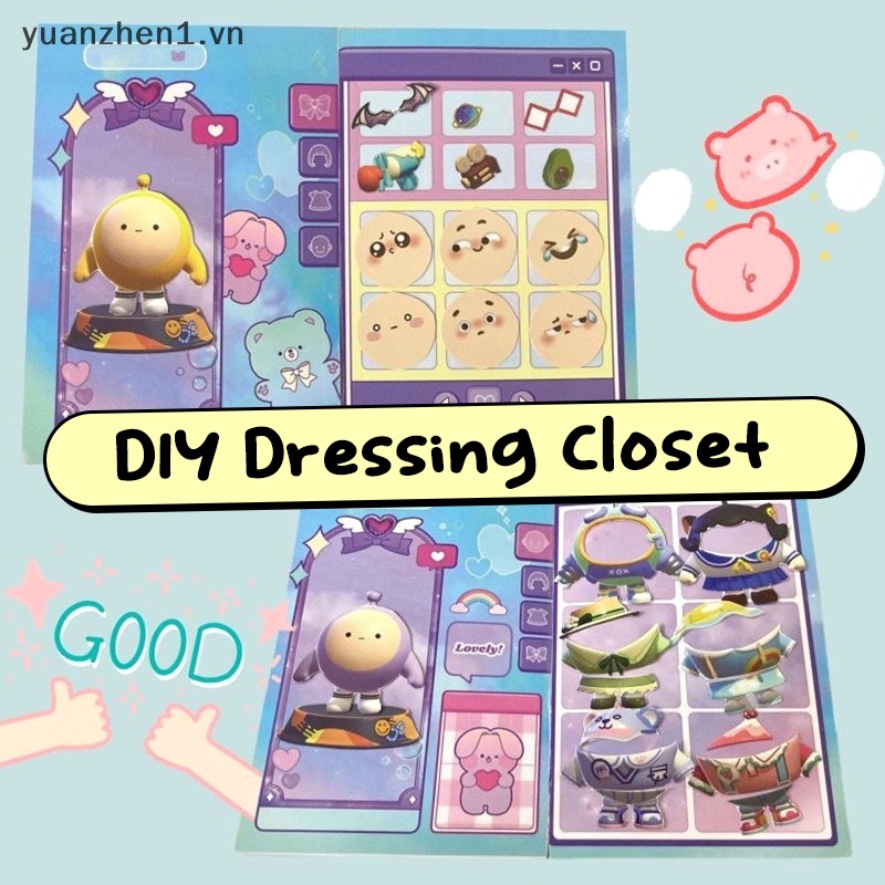 Zhen diy Sách Im Lặng Cuốn Sách Phim Hoạt Hình cinnamoroll crayonshin Sponge egg party Tự Làm Đồ Chơi Quà Tặng Cho Trẻ vn