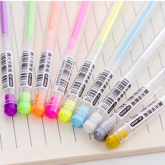 Bút viết calligraphy ngòi 0.5mm nhiều màu dễ thương Bút Nước Nhiều Màu Sắc Sáng Tạo--Giuseppe123