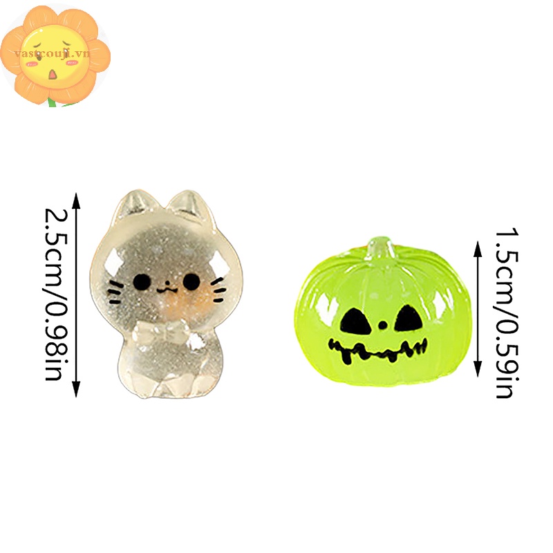 Vastji Set 6 Đồ trang trí Ma Quỷ Bí Ngô Dạ Quang Trang Trí halloween vn