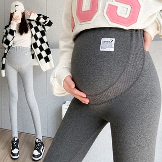 Quần Legging Lông Cừu Dày Dặn Lưng Cao Không Đường May Nâng Bụng Thời Trang Thu Đông Cho Mẹ Bầu