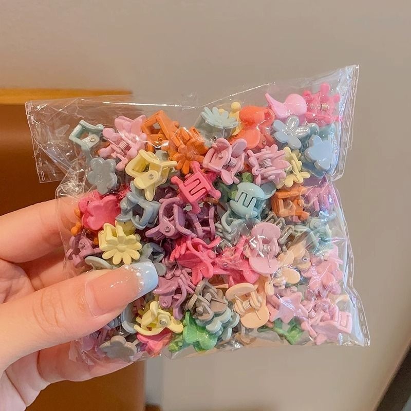 Set 100 Kẹp Tóc mini Nhiều Màu Dễ Thương Cho Bé