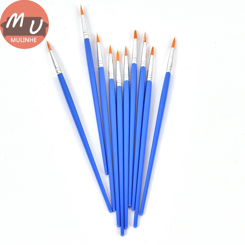 Mulinhe Set 10 Cọ Vẽ Tranh Màu Nước Đầu Tròn acrylic
Set 10 x 10 Cọ Vẽ Tranh Đầu Tròn Bằng nylon
Set 10 / 10 / 10 Vòng Tròn p