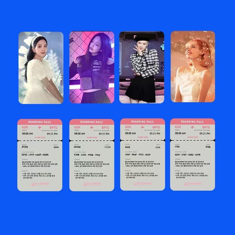 Set 4 Tấm Ảnh lomo Card Nhóm Nhạc Blackpink kpop jennie jennie jisoo lisa rose lomo