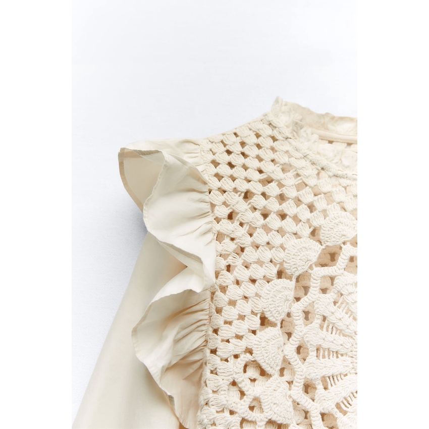 Áo len dệt kim croptop Zara authentic