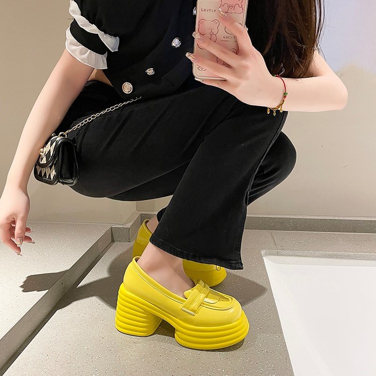 Giày Cao Gót Đế Dày Mũi Vuông size 34-39 Thời Trang Cho Nữ