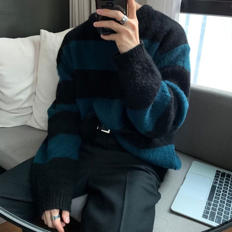 Áo Len Màu Tương Phản Đơn Giản Dễ Phối Đồ Cho Nam