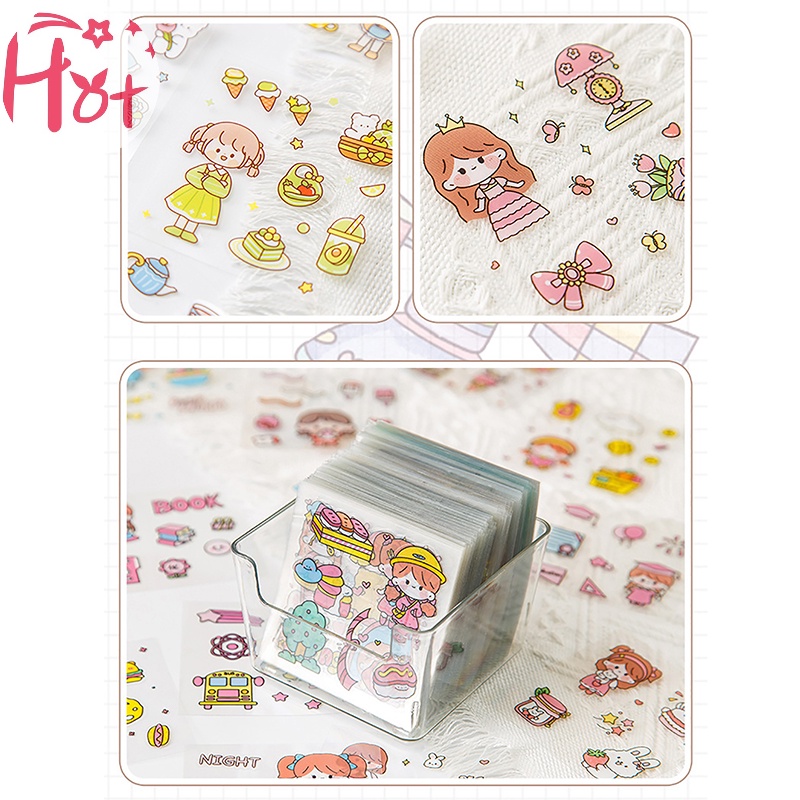 Jr Set 50 Miếng Dán anime pet Chống Nước Không Cắt Tỉa Cho Học Sinh Và Bé Gái vn