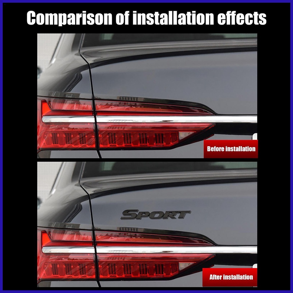 FENDER Miếng Dán logo 3d Bằng Kim Loại In Chữ sport Trang Trí Xe Hơi