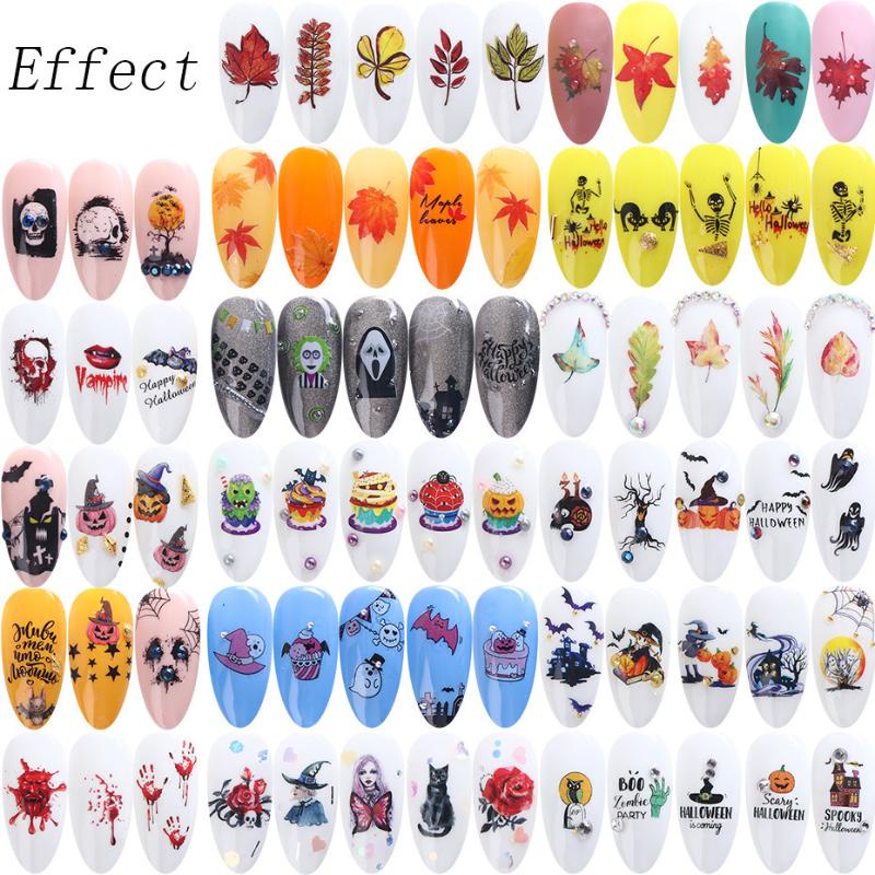Miếng Dán Trang Trí Móng Tay Họa Tiết halloween Độc Đáo
