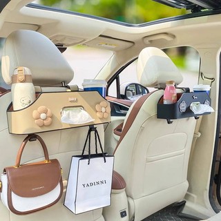 Car Chair Back Storage Rack Car Multifunction Storage Box Storage Cute Water Cup Holder Seat Back Tissue Box for Women Car water cup storage bag car interior accessories