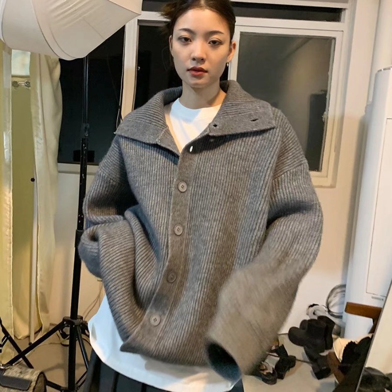 Áo Khoác Len Dài Tay Form Rộng Phong Cách Trẻ Trung Dành Cho Nam