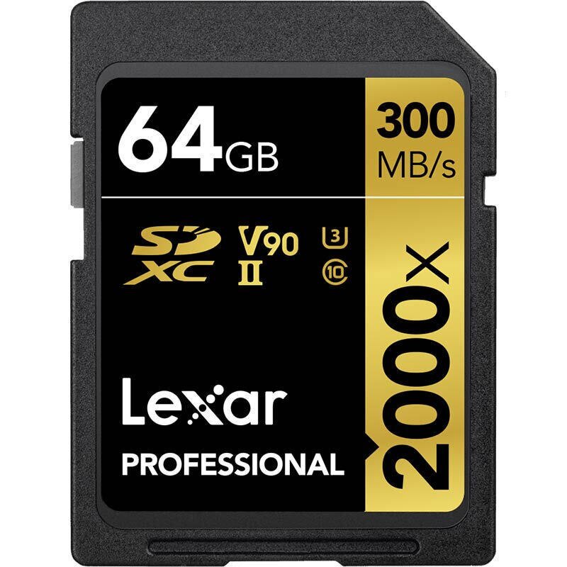 Thẻ Nhớ Tốc Độ Cao Lexar 2000x UHS-II SD 32GB 64GB 128G 300MB / s Cho Máy Ảnh Kỹ Thuật Số Lexar 2000x 3D 4K SLR