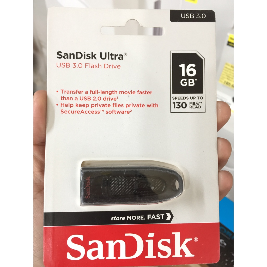 USB Sandisk ultra usb 3.0 flash drive dung lượng 16GB/ 32GB/ 64GB/ 128GB