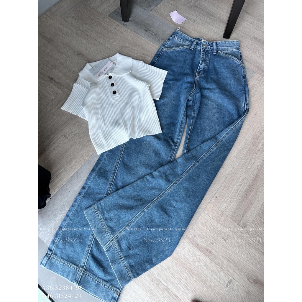 Áo montegi gân polo trơn 90#61407