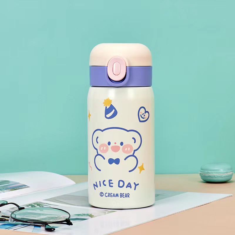 Bình Nước Giữ Nhiệt Họa Tiết Hoạt Hình Dễ Thương