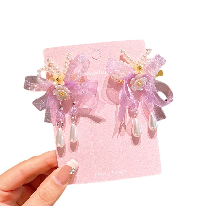 Kẹp Tóc Hình Bướm Phong Cách Trung Hoa Cổ Điển Cho Bé Gái