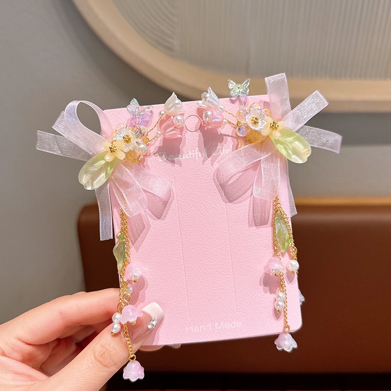 Kẹp Tóc Hình Bướm Phong Cách Trung Hoa Cổ Điển Cho Bé Gái