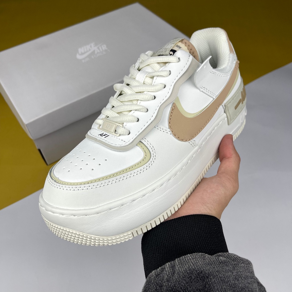 Giày AF1 Shadow Sail Fossil Pink. AF1 Shadow Trắng Móc Cam  Than.Shoes