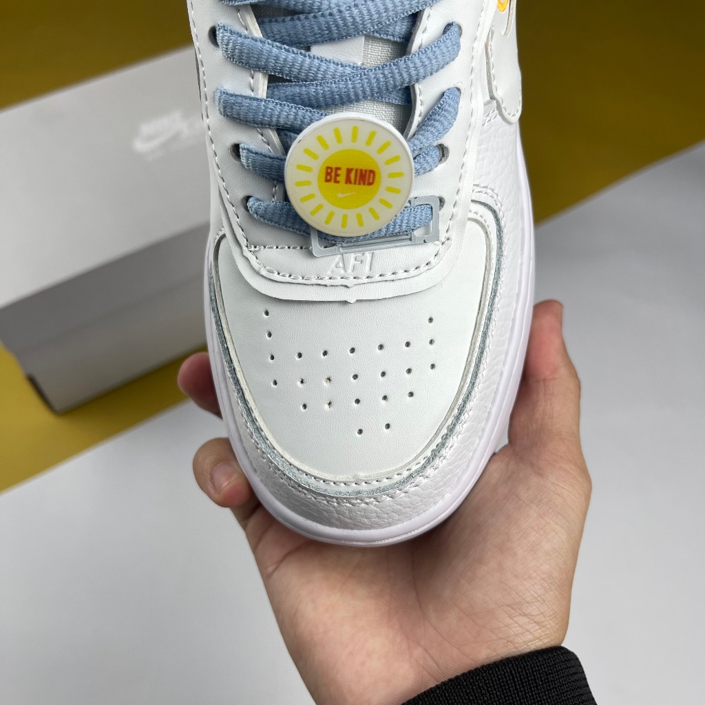 Giày AF1 Shadow Be Kind, AF1 Shadow Trắng Móc Xanh Trắng - Than.Shoes