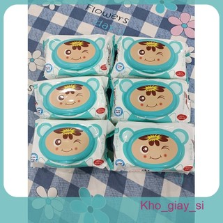 Combo 6 gói khăn giấy ướt sky 125gram