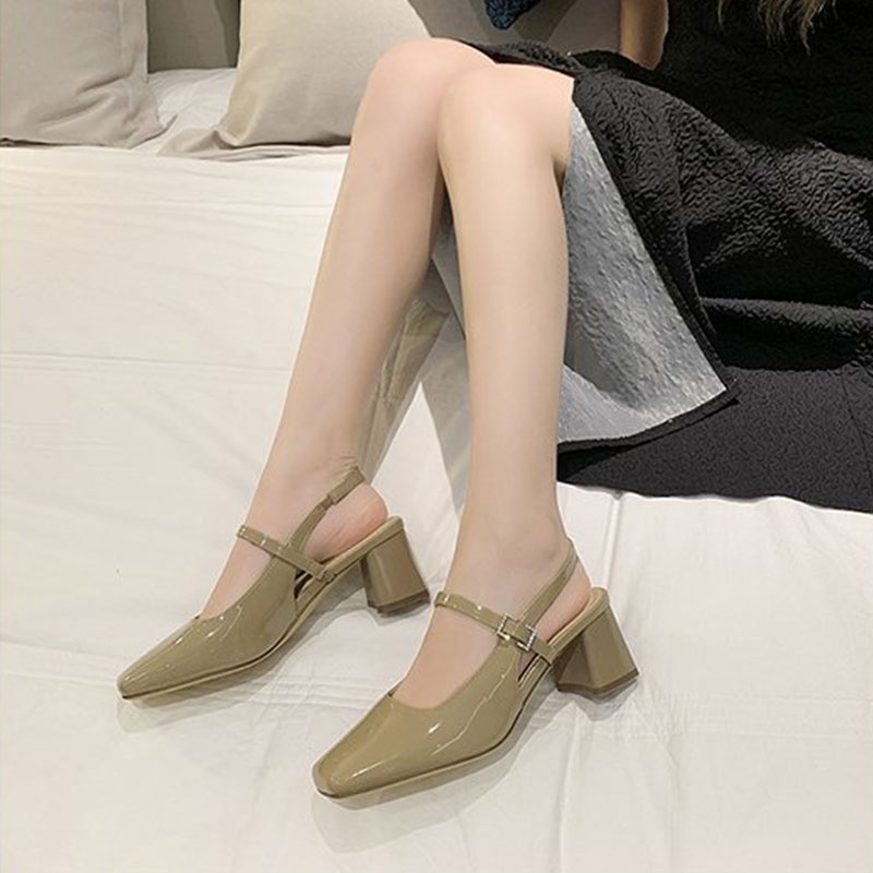 Giày Sandal Cao Gót Đế Dày Chống Trượt Thoải Mái Thời Trang Hàn Quốc