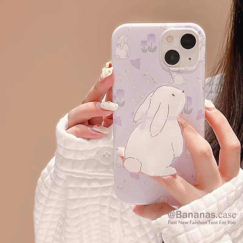 Ốp Điện Thoại Có Giá Đỡ Hình Thỏ Cho iphone 15 14 13 12 11 pro max x xr xs max 7 8 plus se2020