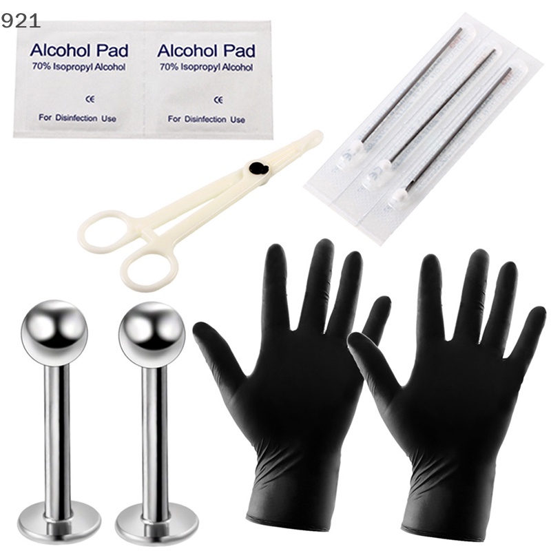 Bộ 10-20 Dụng Cụ Xỏ Khuyên Tai / Mũi / Môi / Lưỡi / Cơ Thể Thương Hiệu Duomiao111