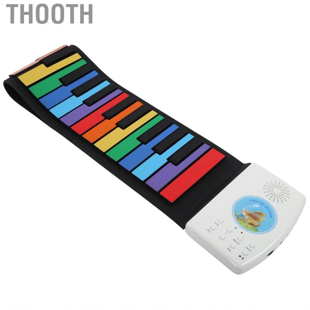 Thooth Piano Silicone 49 Keys Roll Up Keyboards Hand Education