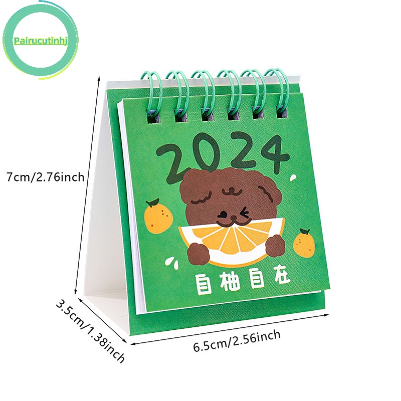 Lịch Để Bàn mini parucutin 2024 Thiết Kế Dễ Thương Dùng Làm Quà Tặng Văn Phòng vn