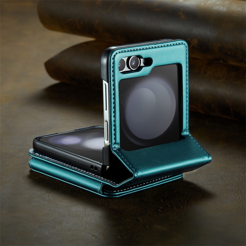 SAMSUNG Phù Hợp Bao Da Điện Thoại Nắp Lật Khóa Nam Châm Có Ngăn Đựng Thẻ z flip 5 z flip3 4