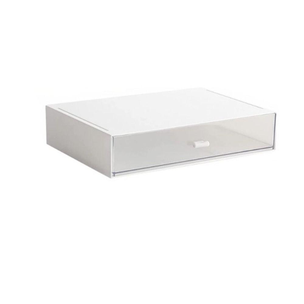 KUNHEV 1 Ngăn Kéo Tủ Bằng Nhựa Màu Trắng Dùng Trưng Bày Đồ Dùng Trong Văn Phòng