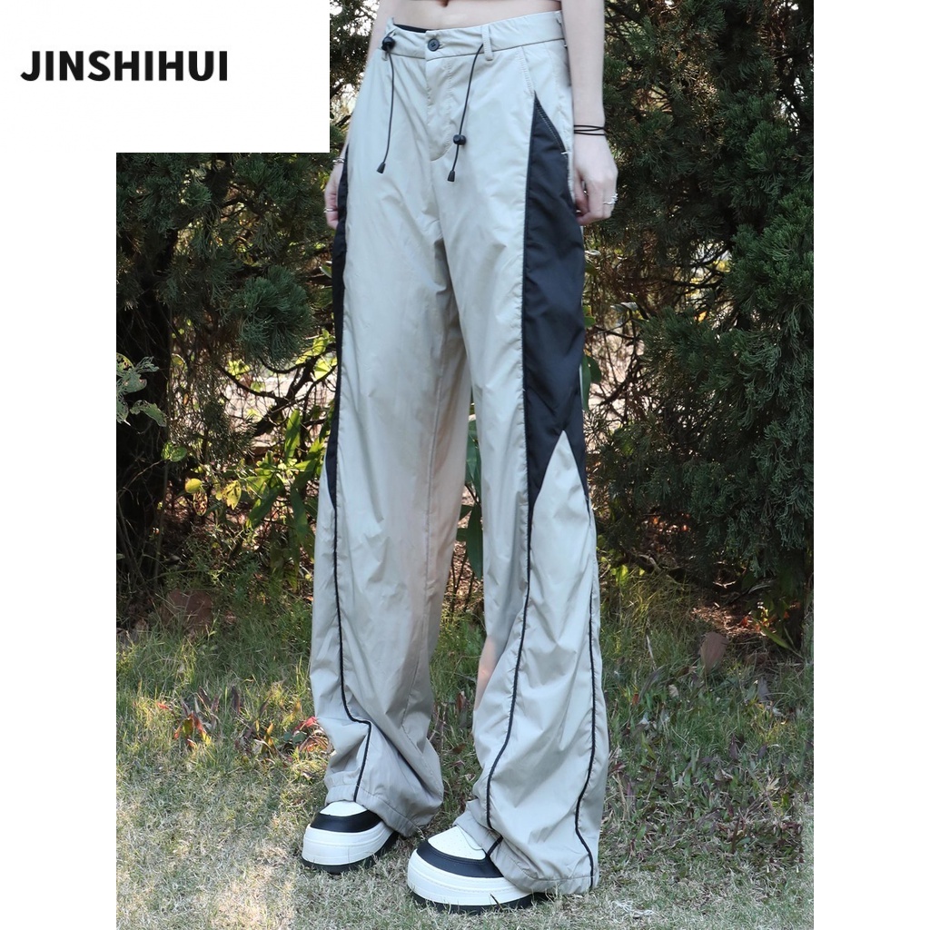 JINSHIHUI quần ống rộng hot trend Quần Túi Hộp cạp thấp y2k 2023 NEW Thời trang Thời trang Comfortable fashion A20M0AM 36Z230909