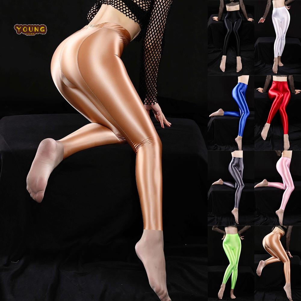 Quần Legging Co Giãn Ôm Dáng Sáng Bóng Thời Trang Cho Nữ