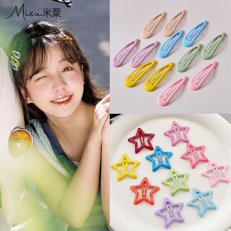 Kẹp Tóc Hình Ngôi Sao Năm Cánh y2k dopamine Màu Sắc Xinh Xắn Cho Nữ