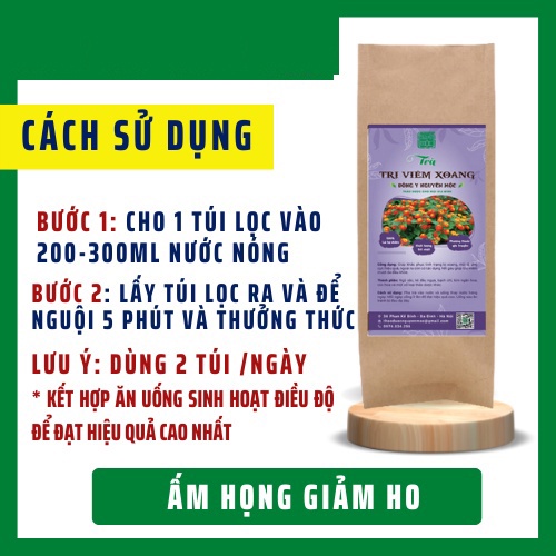 Trà viêm xoang túi lọc size 3gram