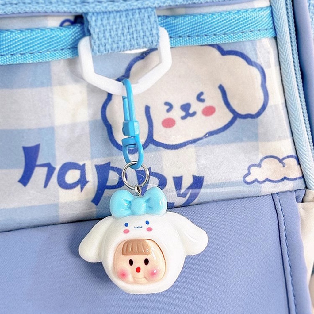 Móc Khóa Hình Mặt Em Bé Sanrio Cinnamoroll Kulomi Hoạt Hình Đáng Yêu