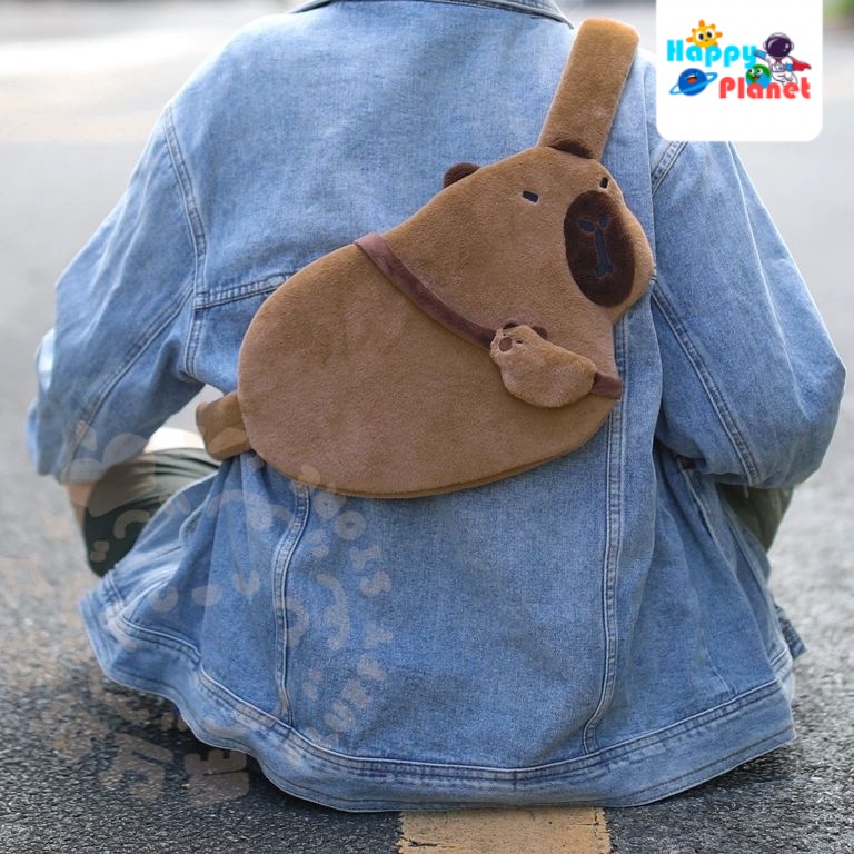 Tiktok capybara merchandise capybara Nhồi Bông Đeo Chéo Ngực Đa Năng Hình Búp Bê capybara Dễ Phối Đồ Làm Quà Tặng Cho Bạn Gái