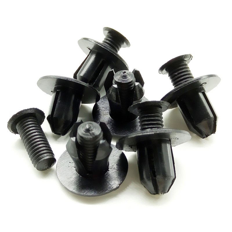 FENDER Bộ 50 Ốc Vít Nhựa Cố Định Tấm Chắn Bùn 8mm Chuyên Dụng Cho Xe Hơi