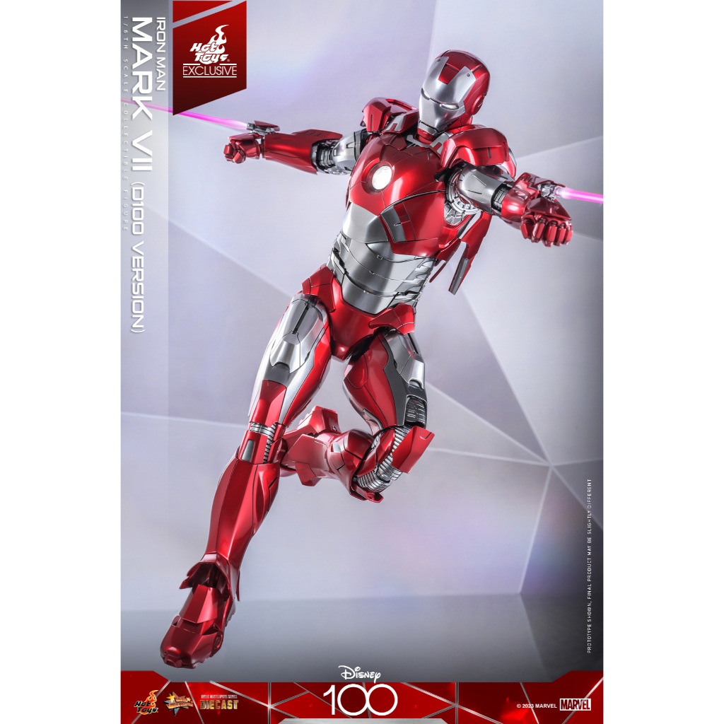 Hàng đẹp Mô hình Hottoys 1/6 MMS-696 D100: Iron-man Mark 7 D100 version cực chất tặng xe