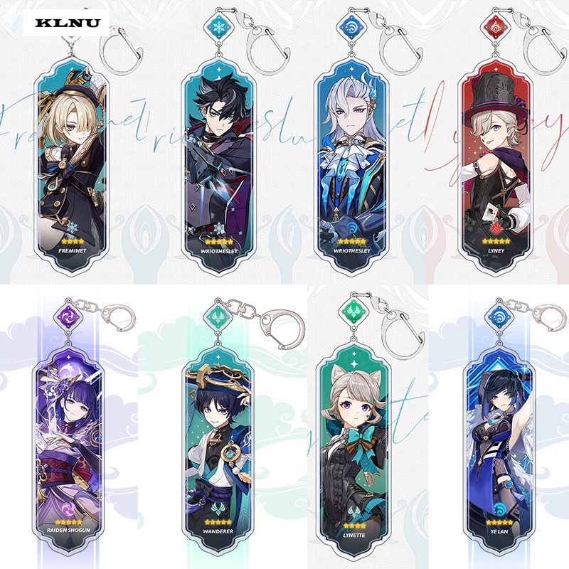 Klnugenshin Móc Chìa Khóa Dáng Dài Mặt Hình Pahida Raiothesley neuvillette genshin Impreza