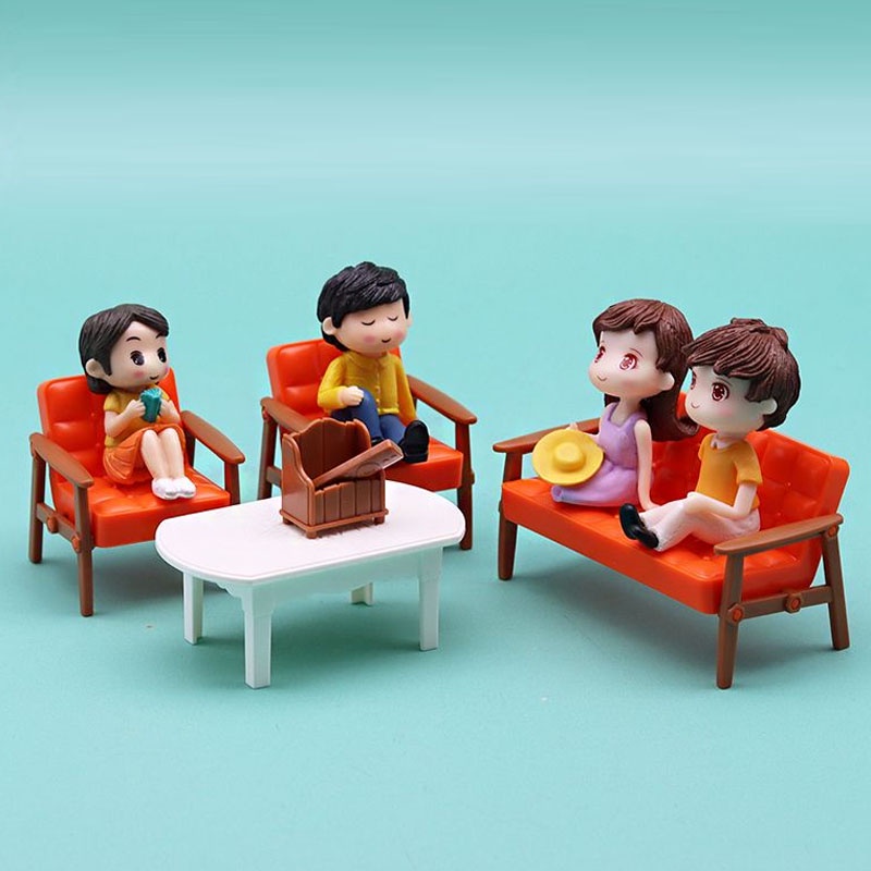 Mô Hình Ghế sofa Đồ Chơi Mini Trang Trí Phòng Khách Cho Bé